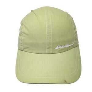 Eddie Bauer Fitted Hat Green One Size Solid Stretch Vent Holes Outdoor